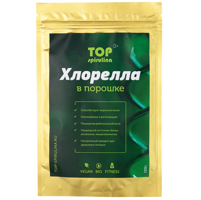 Хлорелла Organic (дикая) в порошке 100 гр.