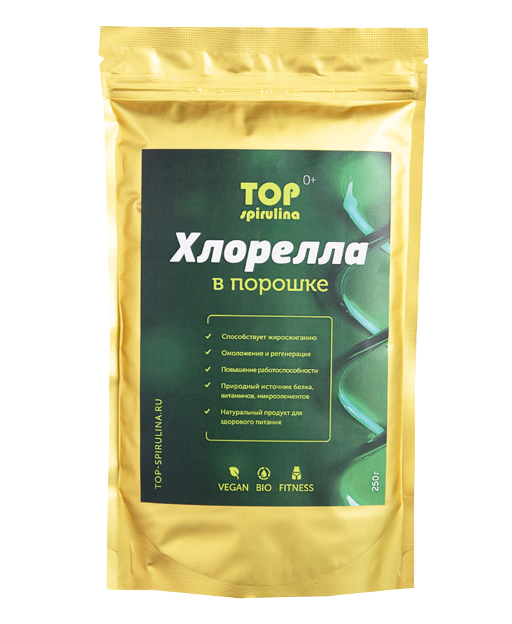 Хлорелла Organic (дикая) в порошке 250 гр.