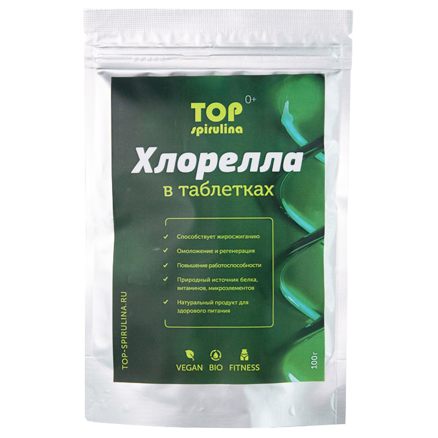 Хлорелла Organic (дикая) в таблетках 100 гр.