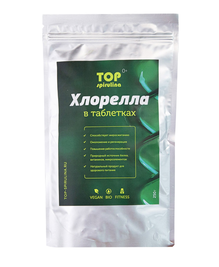 Хлорелла Organic (дикая) в таблетках 250 гр.